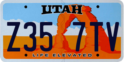 UT license plate Z357TV