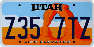 UT license plate Z357TZ
