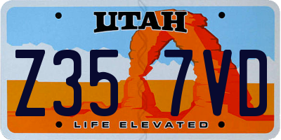 UT license plate Z357VD