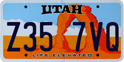 UT license plate Z357VQ