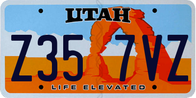 UT license plate Z357VZ