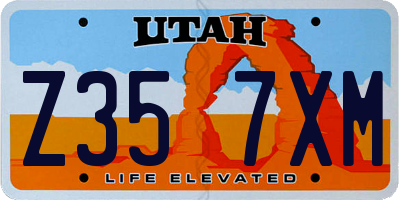 UT license plate Z357XM