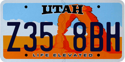 UT license plate Z358BH