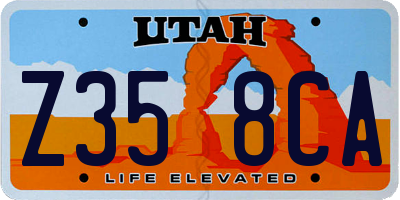 UT license plate Z358CA