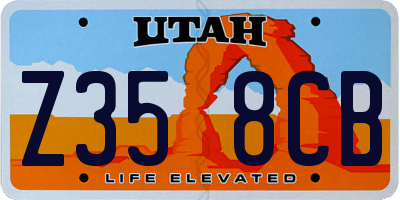 UT license plate Z358CB