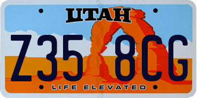 UT license plate Z358CG