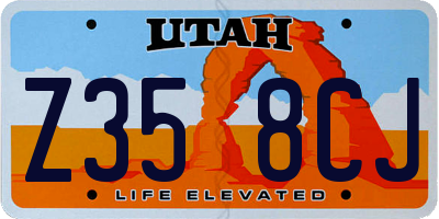 UT license plate Z358CJ