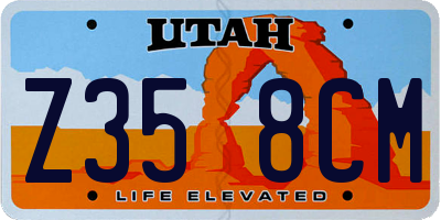 UT license plate Z358CM