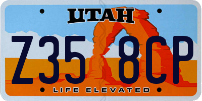 UT license plate Z358CP