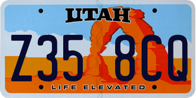 UT license plate Z358CQ