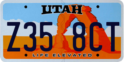 UT license plate Z358CT