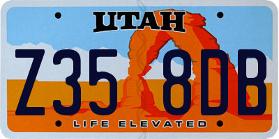 UT license plate Z358DB