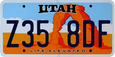 UT license plate Z358DF