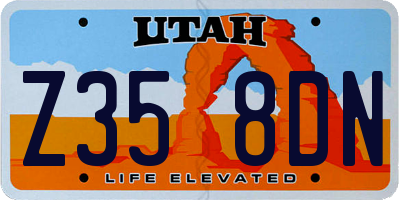 UT license plate Z358DN
