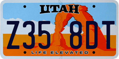 UT license plate Z358DT