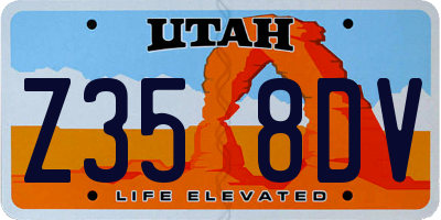 UT license plate Z358DV