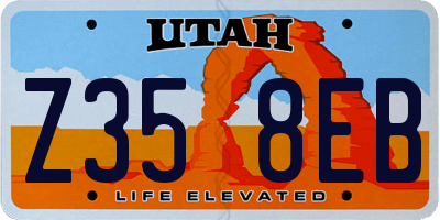 UT license plate Z358EB