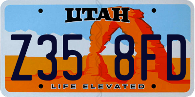 UT license plate Z358FD
