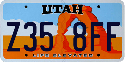 UT license plate Z358FF