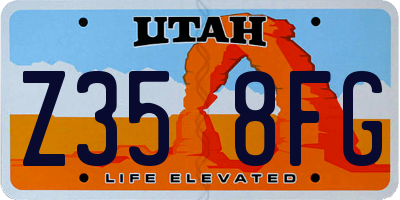 UT license plate Z358FG