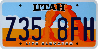 UT license plate Z358FH