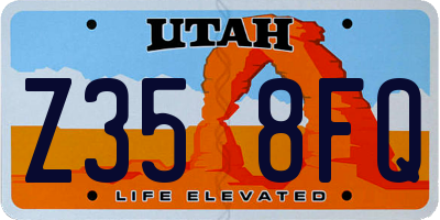 UT license plate Z358FQ