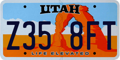 UT license plate Z358FT