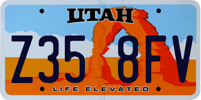 UT license plate Z358FV