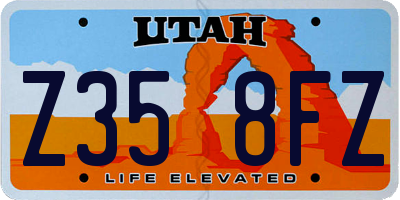 UT license plate Z358FZ