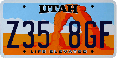 UT license plate Z358GF