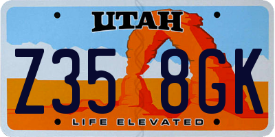 UT license plate Z358GK
