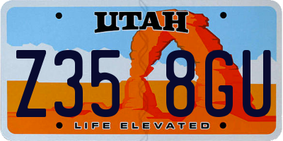 UT license plate Z358GU