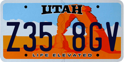 UT license plate Z358GV