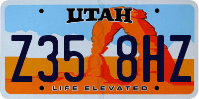 UT license plate Z358HZ