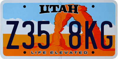 UT license plate Z358KG