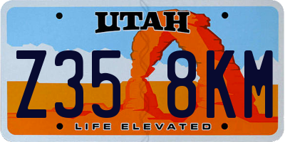 UT license plate Z358KM