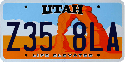 UT license plate Z358LA