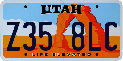 UT license plate Z358LC