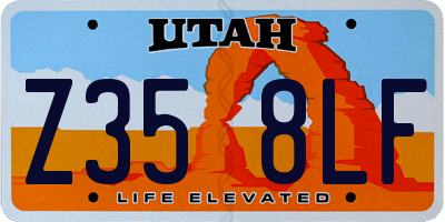 UT license plate Z358LF