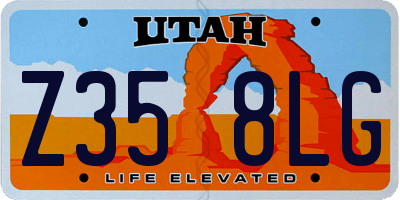 UT license plate Z358LG