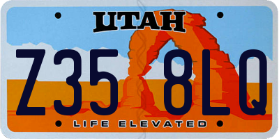 UT license plate Z358LQ
