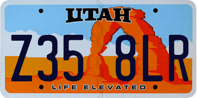 UT license plate Z358LR