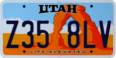 UT license plate Z358LV