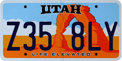 UT license plate Z358LY
