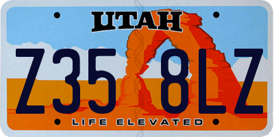 UT license plate Z358LZ