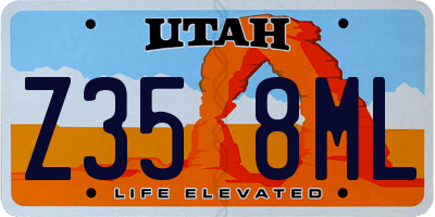 UT license plate Z358ML