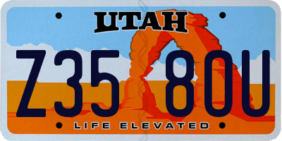 UT license plate Z358OU
