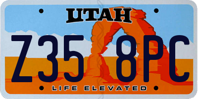UT license plate Z358PC