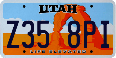UT license plate Z358PI