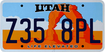 UT license plate Z358PL